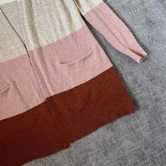 Madewell Ryder Stripe Open Front Cardigan Sweater - Picture 3 of 5